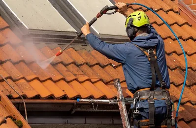 Démoussage et hydrofuge de toiture au Perchay